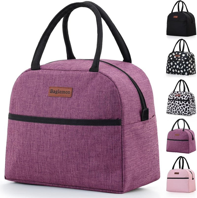 Baglemon Insulated Lunch Bag for Women Men, Lunch Containers Reusable High Capacity Lunch Tote Bags for Work Picnic - Image 1